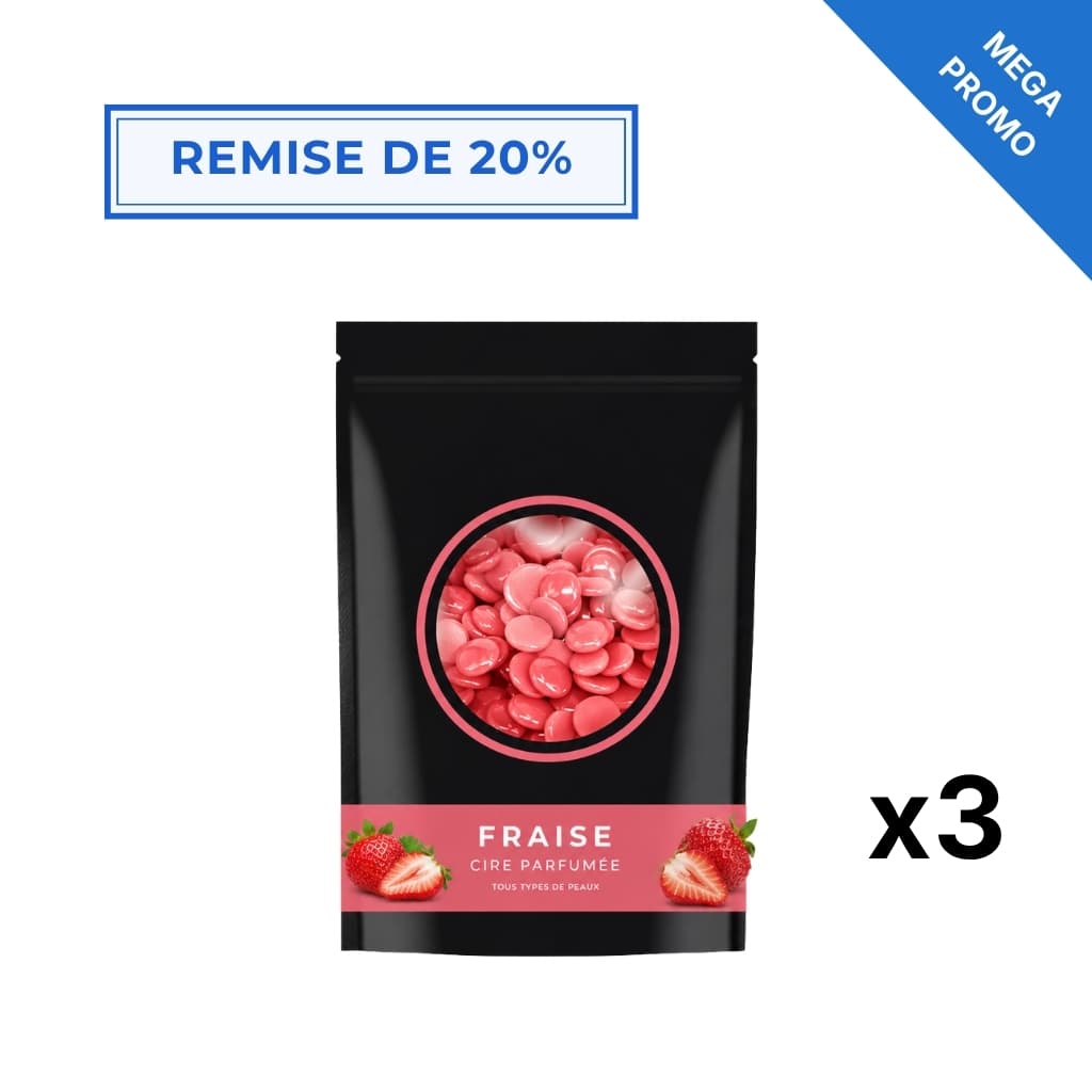 Cire spéciale peau sensible parfum Fraise 200g