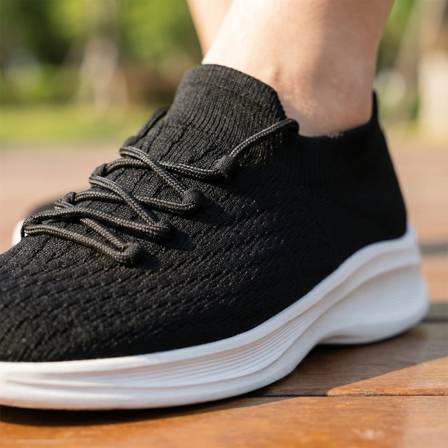 Chaussures de sport noires orthopédiques pour femme