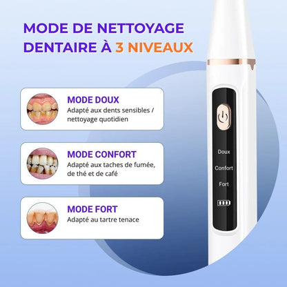 Détartreur dentaire à ultrasons USB – nettoyage des dents à domicile