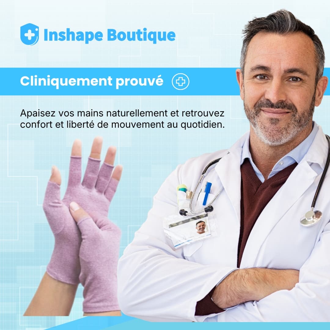 Gants de compression anti-douleurs Rose | Inshape Boutique™