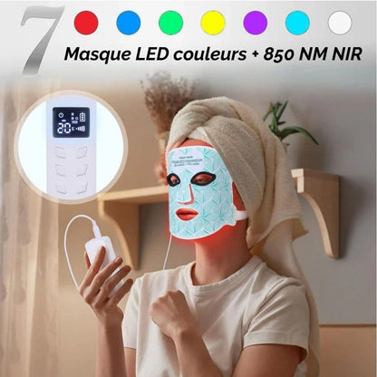Masque LED visage beauté et anti-âge Glowvia