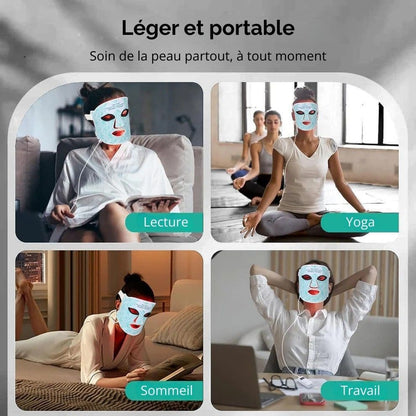Masque LED visage beauté et anti-âge Glowvia