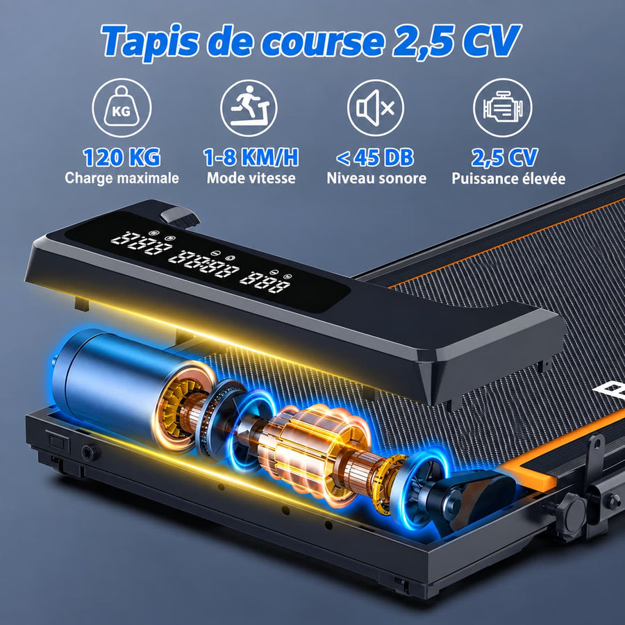 Tapis de Course Pliable Walking Pad X9 Rose – Inclinaison 9%