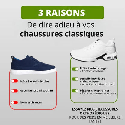 Baskets orthopédiques femme respirantes en maille
