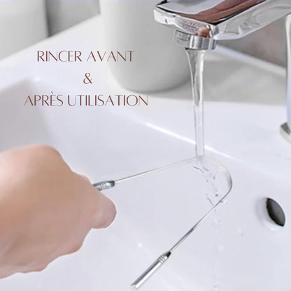 Nettoyeur de bouche en forme de u en acier inoxydable