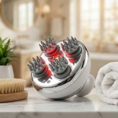 Appareil électrique de massage de tête avec vibration chauffante et lumière rouge