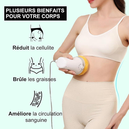 Brosse de massage anti-cellulite rotative à vibrations