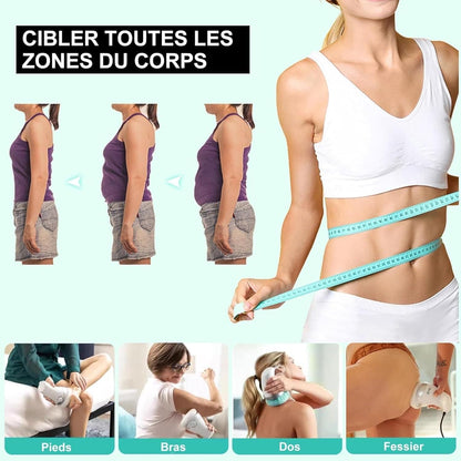 Brosse de massage anti-cellulite rotative à vibrations