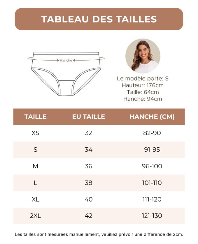 Culottes fuite Urinaire (lot de 3) anti-odeur haute absorption