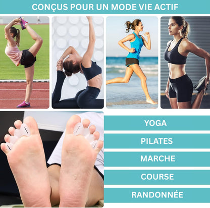 Séparateur d’orteils en silicone confortable