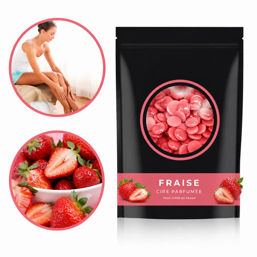 Cire spéciale peau sensible parfum Fraise 200g