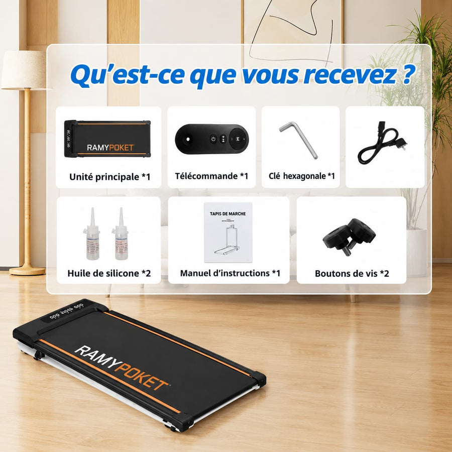 Tapis de Course Pliable Walking Pad X9 Noir – Inclinaison 9%