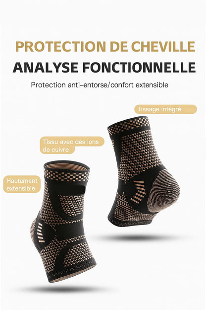 Chaussette orthèse de compression courte à bout ouvert