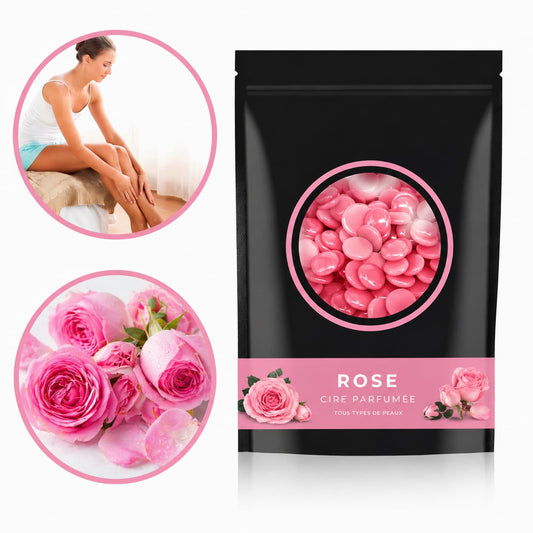 Cire spéciale peau sensible parfum Rose 200g