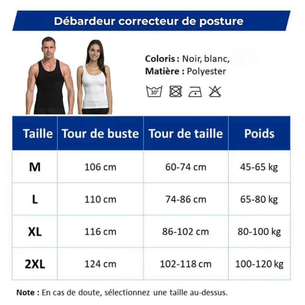 Débardeur Correcteur de posture et gainant - Mixte | Inshape Boutique™