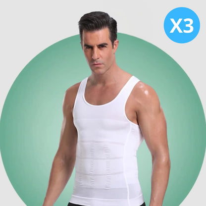 Offre Spéciale 3 Débardeurs Blanc Correcteur de posture et gainant - Mixte | Inshape Boutique™