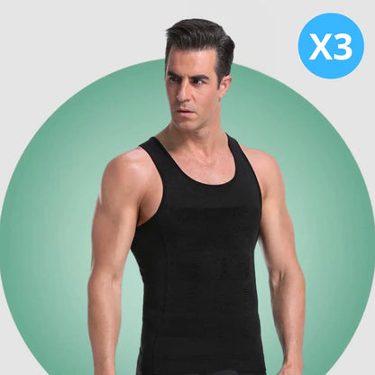Offre Spéciale 3 Débardeurs Noir Correcteur de posture et gainant - Mixte | Inshape Boutique™