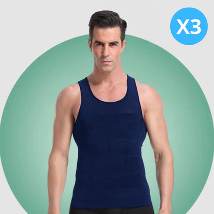 Offre Spéciale 3 Débardeurs Bleu Correcteur de posture et gainant - Mixte | Inshape Boutique™