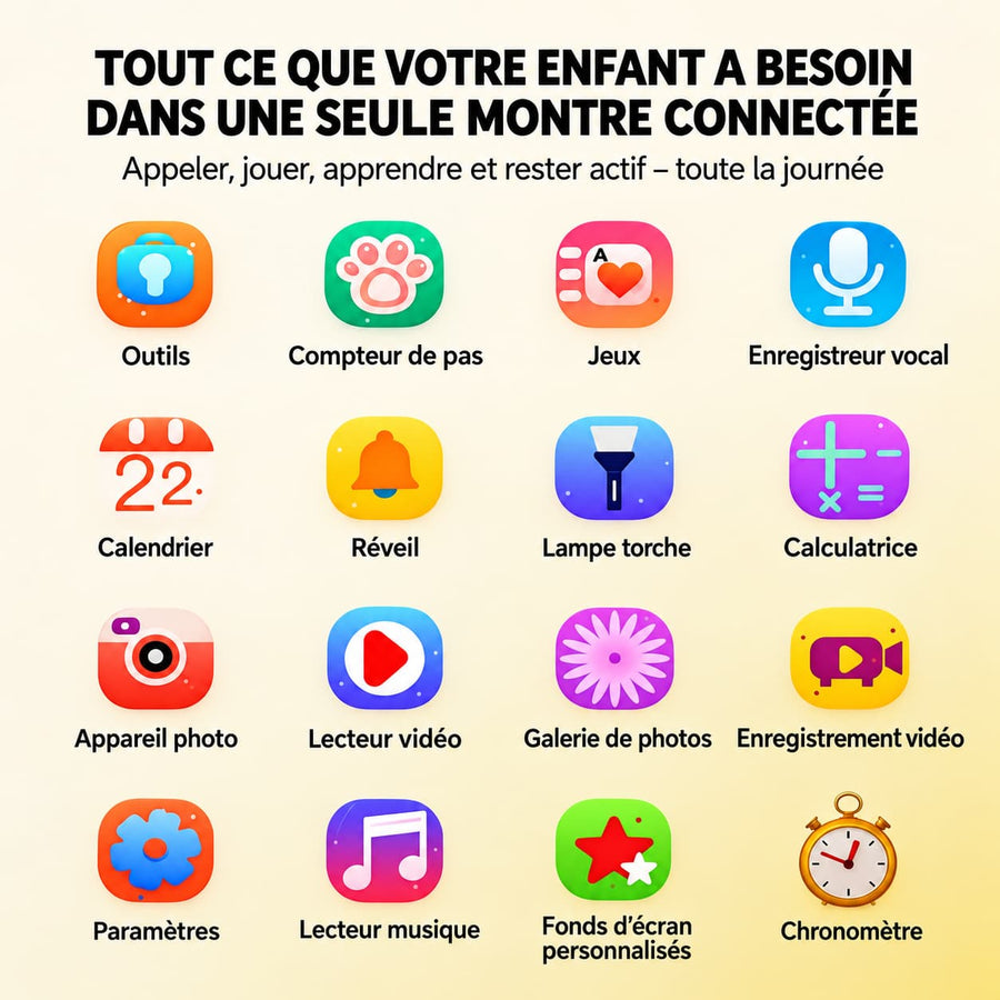 MaxiZoom Smartwatch – Montre Connectée Enfant Multifonction (Jeux, Appels & Caméra HD)