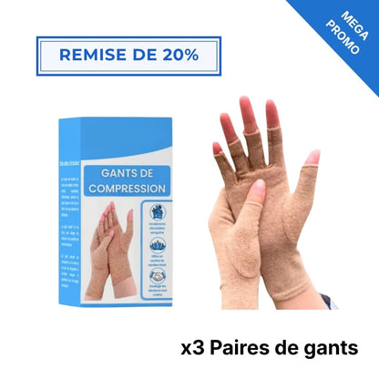 Gants de compression anti-douleurs Beige | Inshape Boutique™