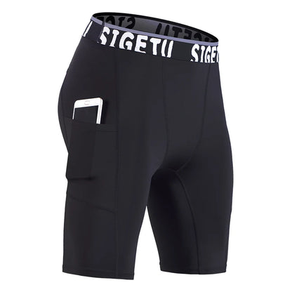 Short de compression de sport pour homme