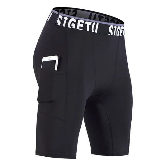Short de compression de sport pour homme