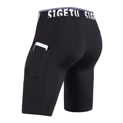 Short de compression de sport pour homme