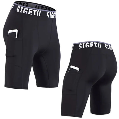 Short de compression de sport pour homme
