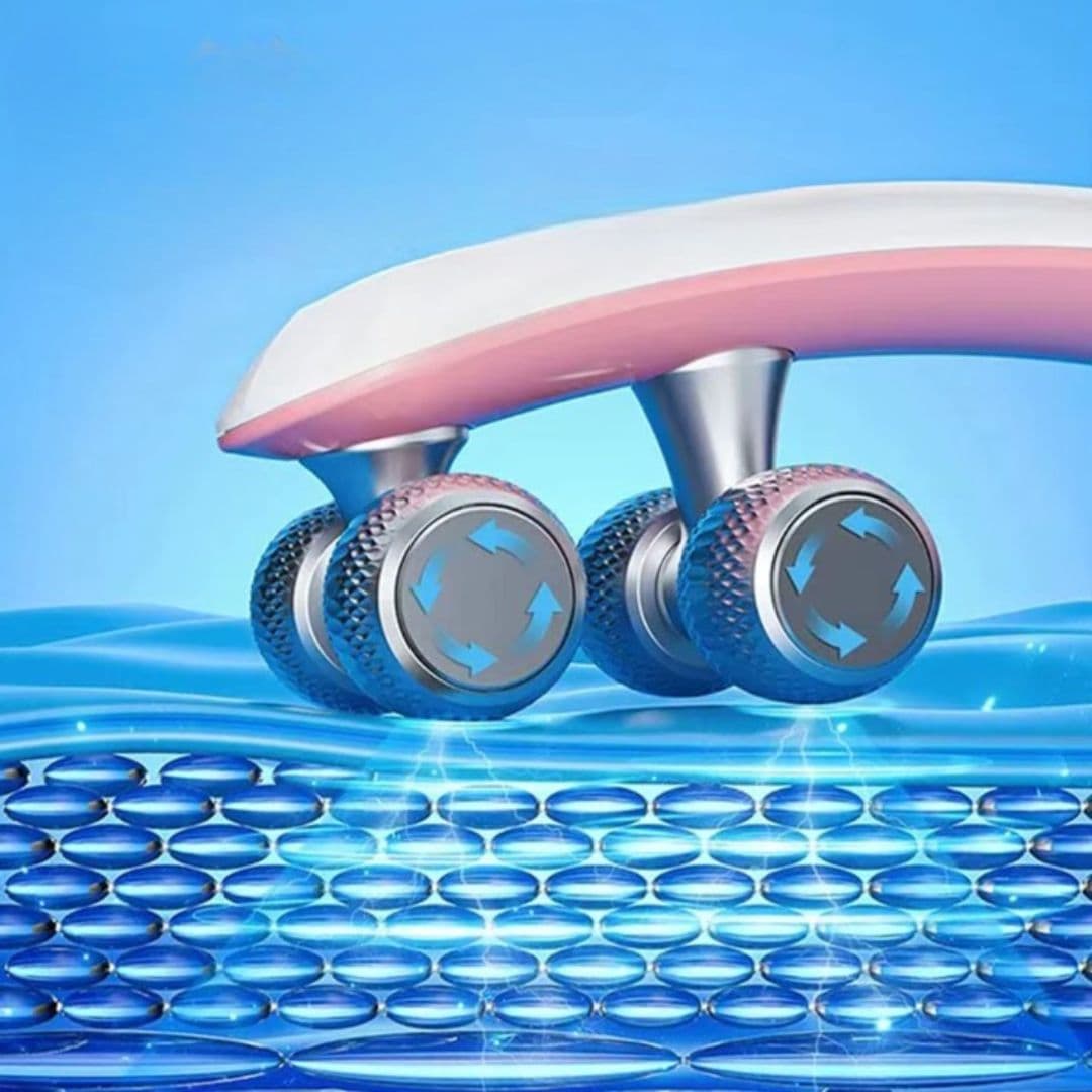 Appareil massage visage ergonomique de style rouleau