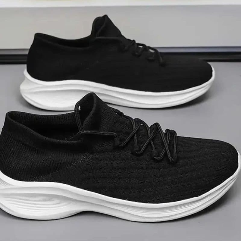 Chaussures de sport noires orthopédiques pour femme