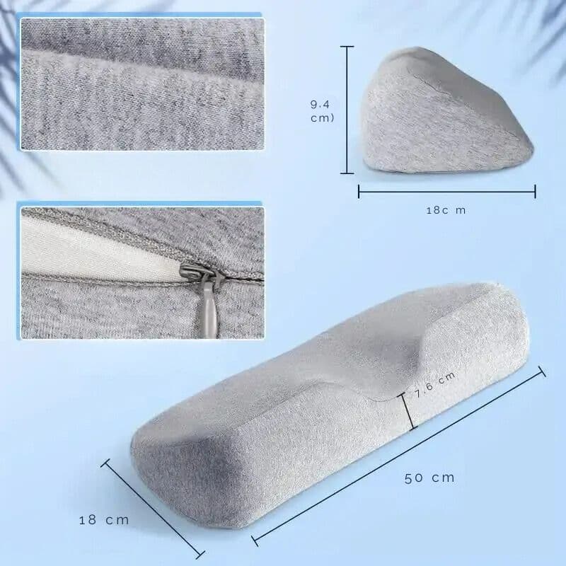 Oreiller ergonomique traversin rectangle en mousse à mémoire de forme