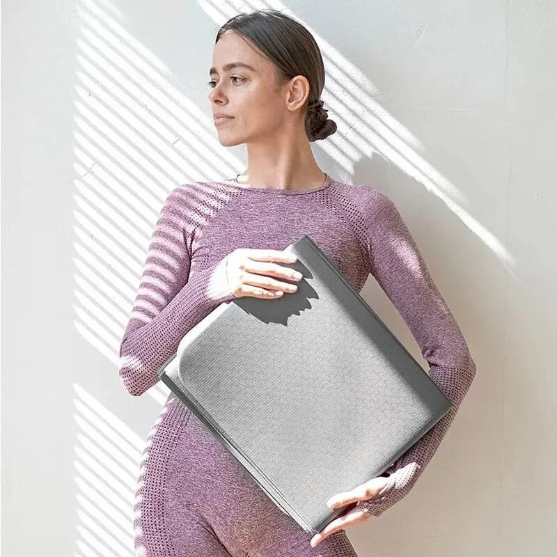 Tapis de yoga pliable double-face