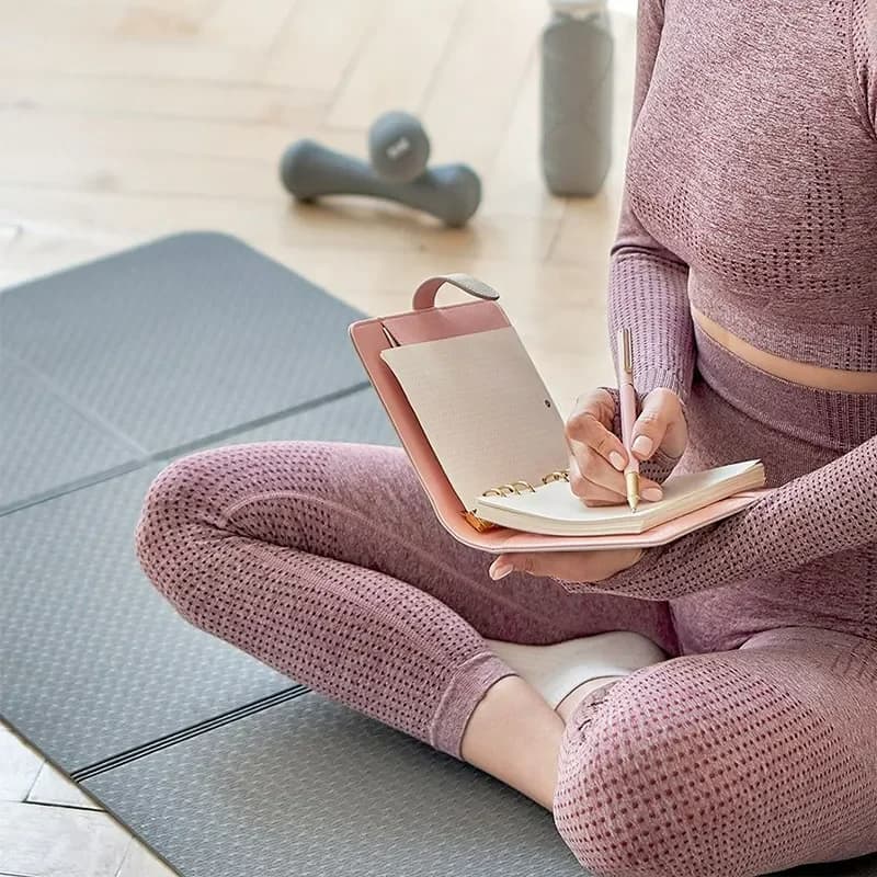 Tapis de yoga pliable double-face