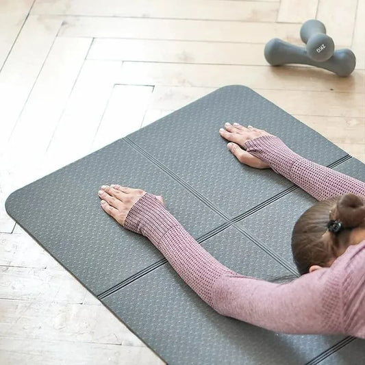 Tapis de yoga pliable double-face