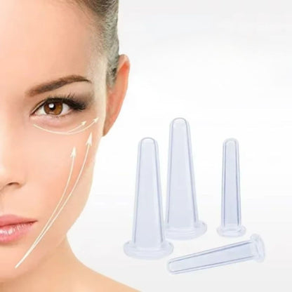Ventouses anti-cellulites bleues et translucides