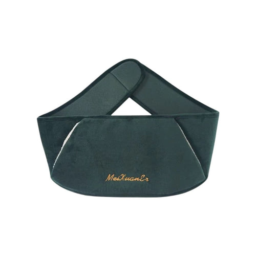 Bouillotte ceinture verte en flanelle