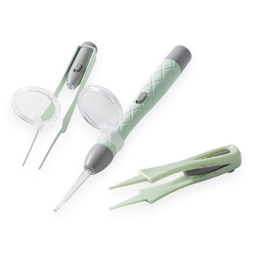 Kit nettoyeur d’oreille électrique sans fil avec loupe et lumière LED