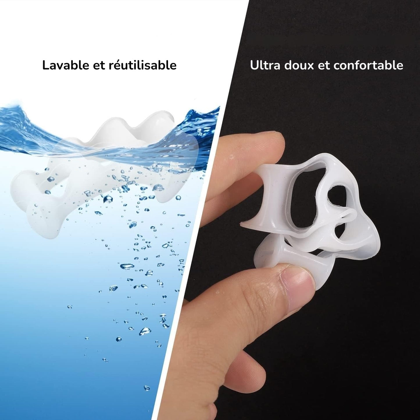 Séparateur d’orteils en silicone confortable