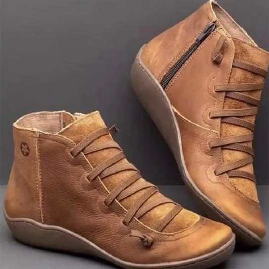 Bottines orthopédiques femme – fermeture éclair confort pieds