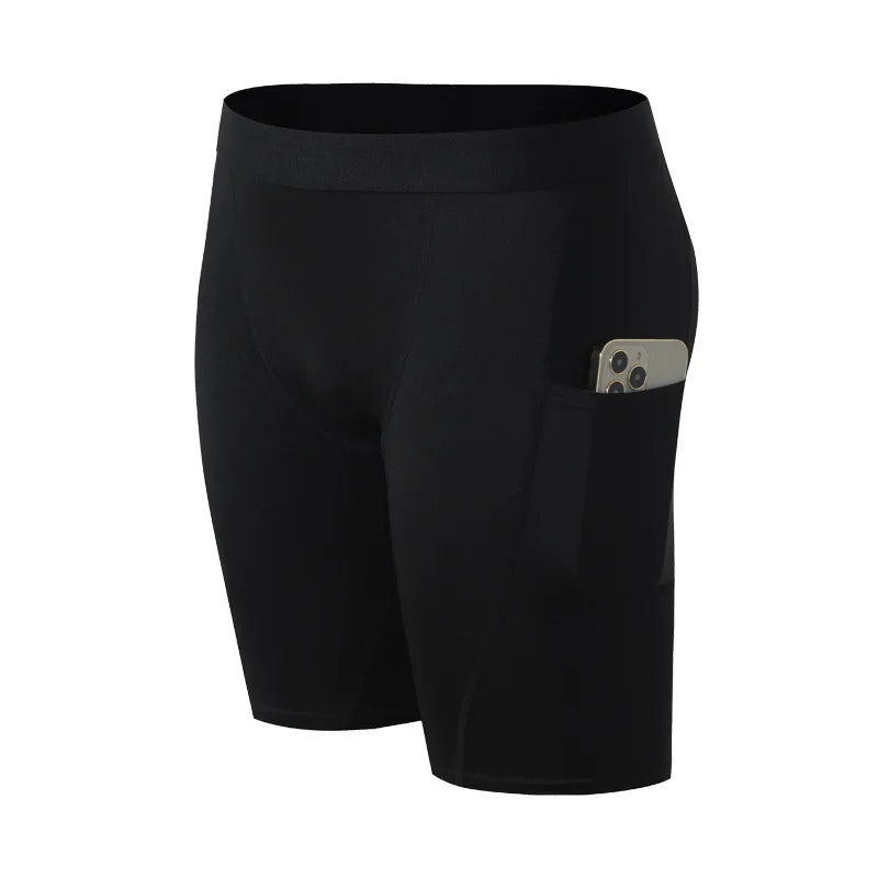 Short de compression avec poche pour homme