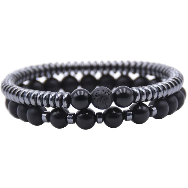 Bracelet anti-douleurs en hématite unisexe