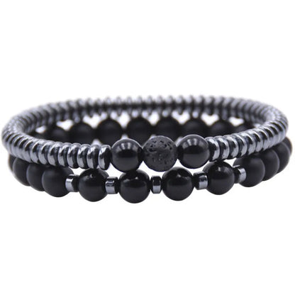 Bracelet anti-douleurs en hématite unisexe