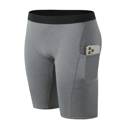 Short de compression avec poche pour homme
