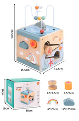 Cube d'activité Montessori en bois - Océan
