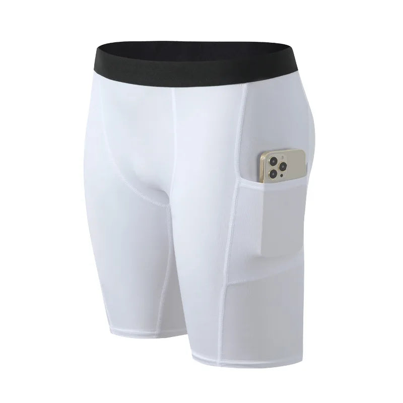 Short de compression avec poche pour homme