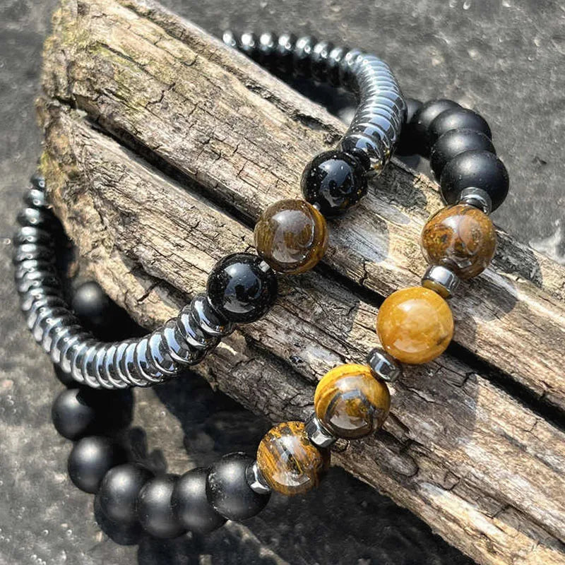 Bracelet anti-douleurs en hématite unisexe