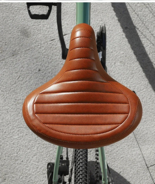 Selle vélo large anti-douleur vintage – mousse mémoire de forme