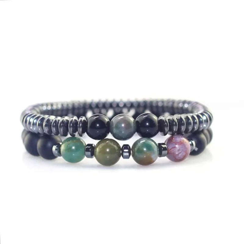Bracelet anti-douleurs en hématite unisexe