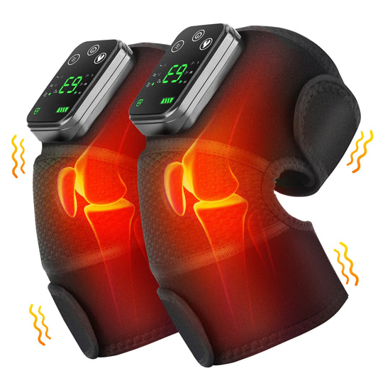 Appareil anti-douleur arthrose vibrant et chauffant pour genoux