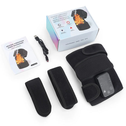 Appareil anti-douleur arthrose vibrant et chauffant pour genoux